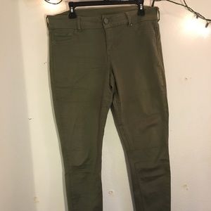 olive green relaxed soft jeans